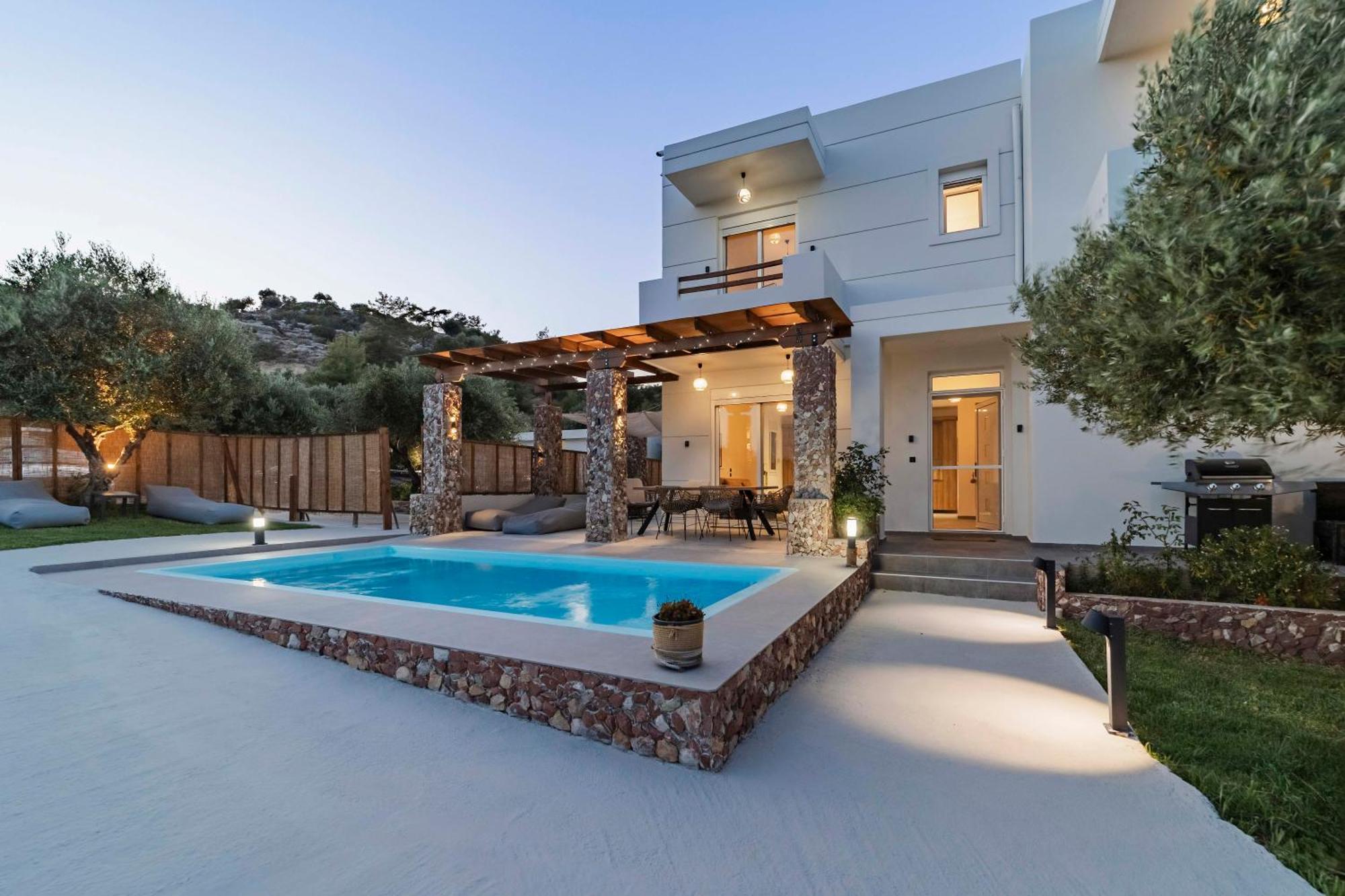 Villa Tranquila Rhodes Psinthos Bagian luar foto